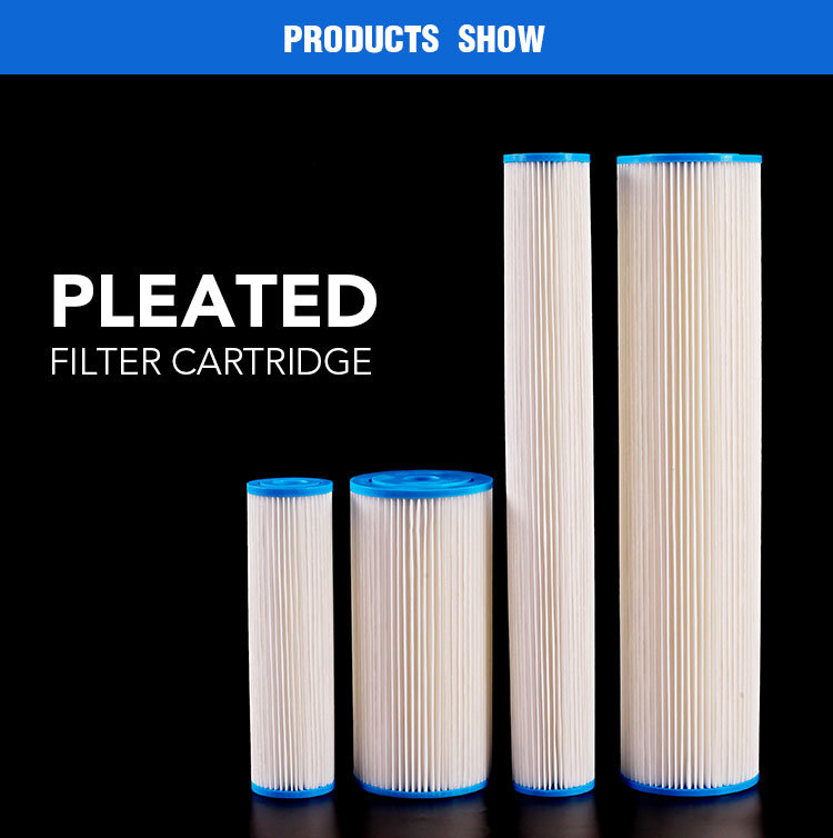 5um Polyester Pleated Swimming Cartridge Pool Big Blue Filter Cartridge for Prefiltration