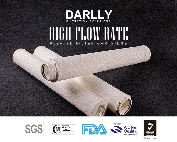 Darlly Sea Water Desalination High Flow Pleated Filter Cartridge