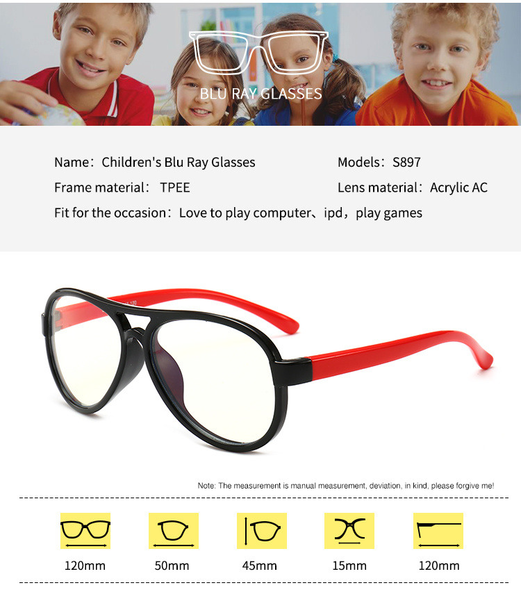 Silicone Frame Blue Light Filtering Glasses for Kids