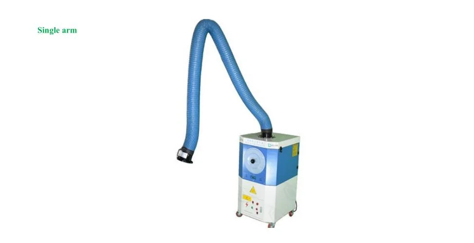 Portable Welding Fume Extractor with PTFE Pleated Cartridge Filter and Self Cleaning System