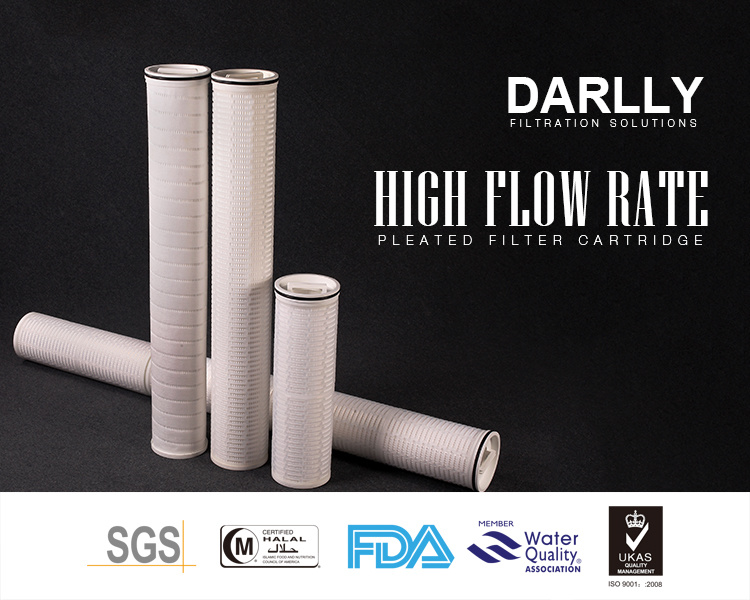Darlly High Flow Pleated Filter Cartridge for Power Plant Water Treatment
