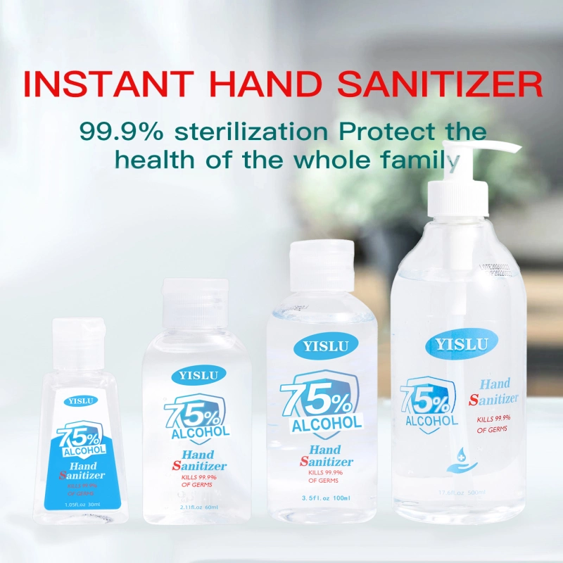 100ml Ce FDA Alcohol Hand Sanitizer Manufacturers Custom Logo Antibacterial Instant 75% Alcohol Liquid Hand Sanitizer