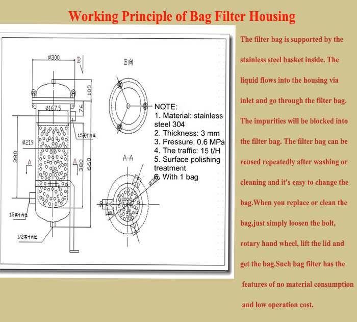 Ss 316 Tube Filter Oil Filter Housing for Water Treatment