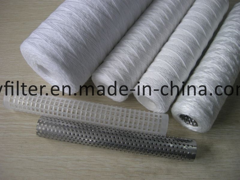 String Wound Polypropylene Filter for Evian Mineral Water / 5 Micron Water Filter