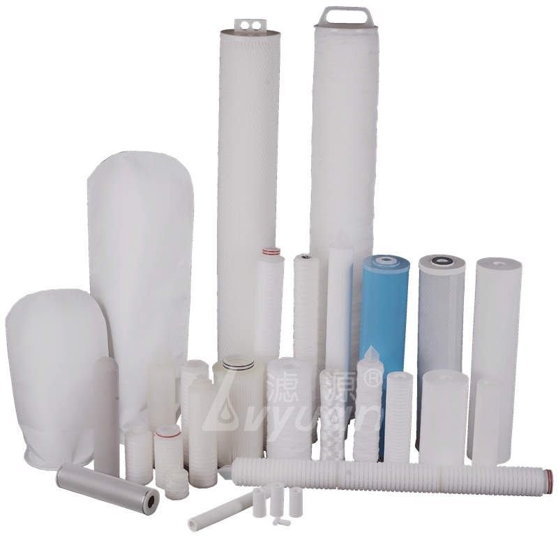 10 Inch Water Filter PVDF Pleated Membrane Cartridge Filter 0.1 Micron Filter Cartridge