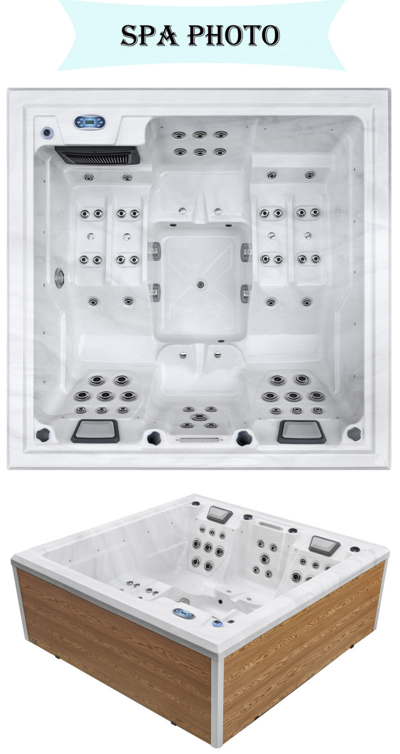 Factory New Design Large Sanitary Ware Massage Bathtub with Factory Price