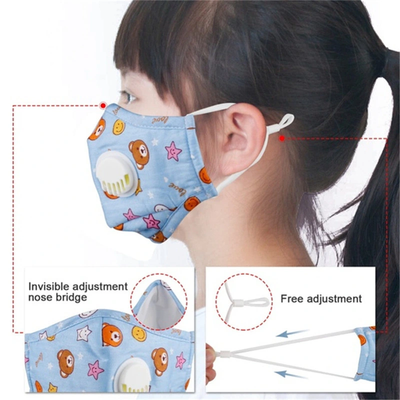 Reusable Face Mask with Filters Designer Washable Double-Layer Cotton Adjustable Mask with 4 Replaceable Carbon Filters