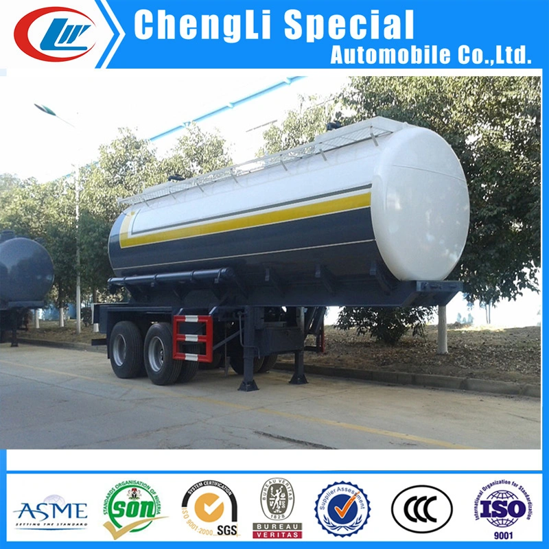 2 Axle Chemical Liquid Tank Trailer Chemical Transport Tanks for Sale