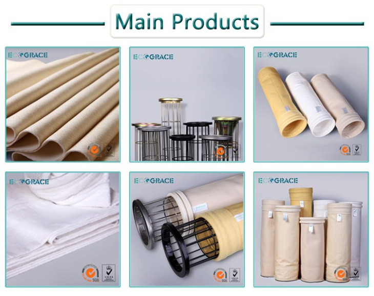 Industrial Boiler Dust Collector Fabrics Bag Filters PPS / PTFE Fabrics Filter