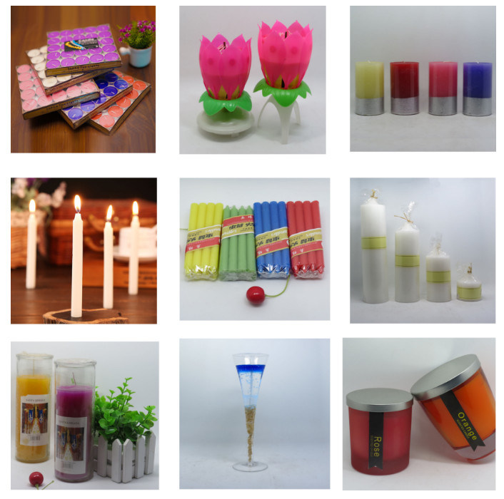 2018 New Pillar Candle Decorative Tea Light Candle with Candle Holder