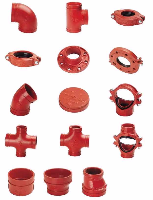 Grooved Pipe Fitting Flange Connection Ductile Iron Pipe Fittings