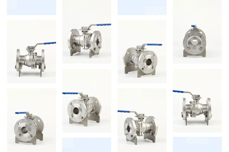 2PC Pn/10/Pn16/Pn63 Flange Connection SS304/SS316/SS316L Stainless Steel Ball Valve