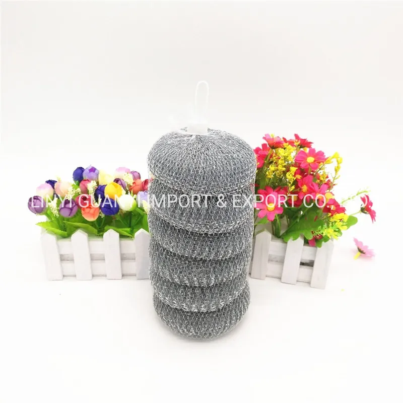 Galvanized Galvanised Mesh Metal Pot Scourer for Kitchen Cleaning