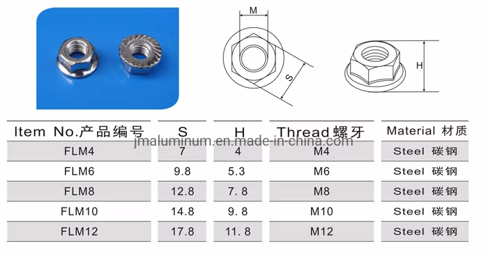 Flange Nut Flange Cap Nut Hex Flange Nut with Factory Price