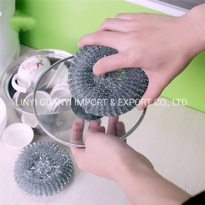 Galvanized Galvanised Mesh Metal Pot Scourer for Kitchen Cleaning