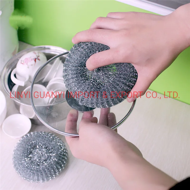 Galvanized Galvanised Knitting Mesh Metal Pot Scourer