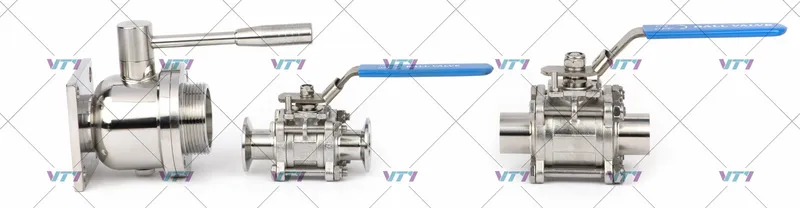 Manual Sanitary Industrial Stainless Steel Flanged Ball Valve