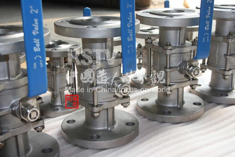 DIN Pn16/40 Flanged 3PC Ball Valve (WCB/SS304/SS316)