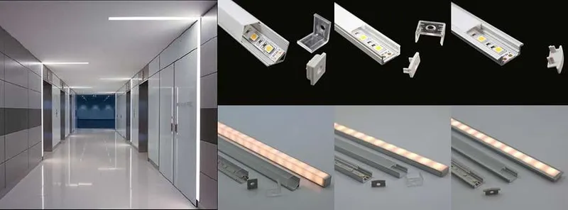 1612b Square LED Aluminum Profile for Ceiling Project with Flange