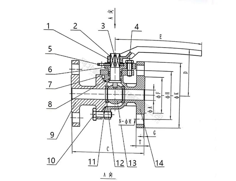 11/2" Inch 2-PC Stainless Steel SS316 304 150# JIS10K BS4504 Pn16 Flanged CF8m Ball Valve