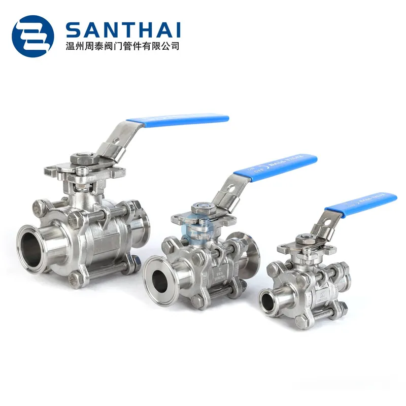 SS316 SS304 Sanitary Straight Ball Valve with Flange Ends