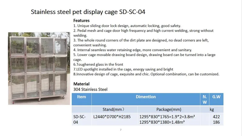 Stainless Steel Pet Display Cage