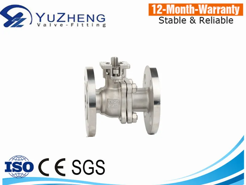 Industrial Stainless Steel 2PC Flanged Ball Valve with ANSI Class150lb/300lb