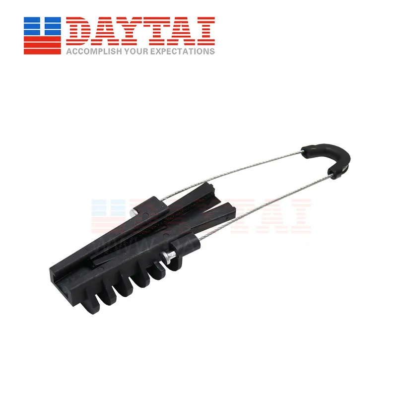 FTTH Plastic Aerial Cable Anchor Clamp for ADSS Cable or Round Type Cable 6~9mm
