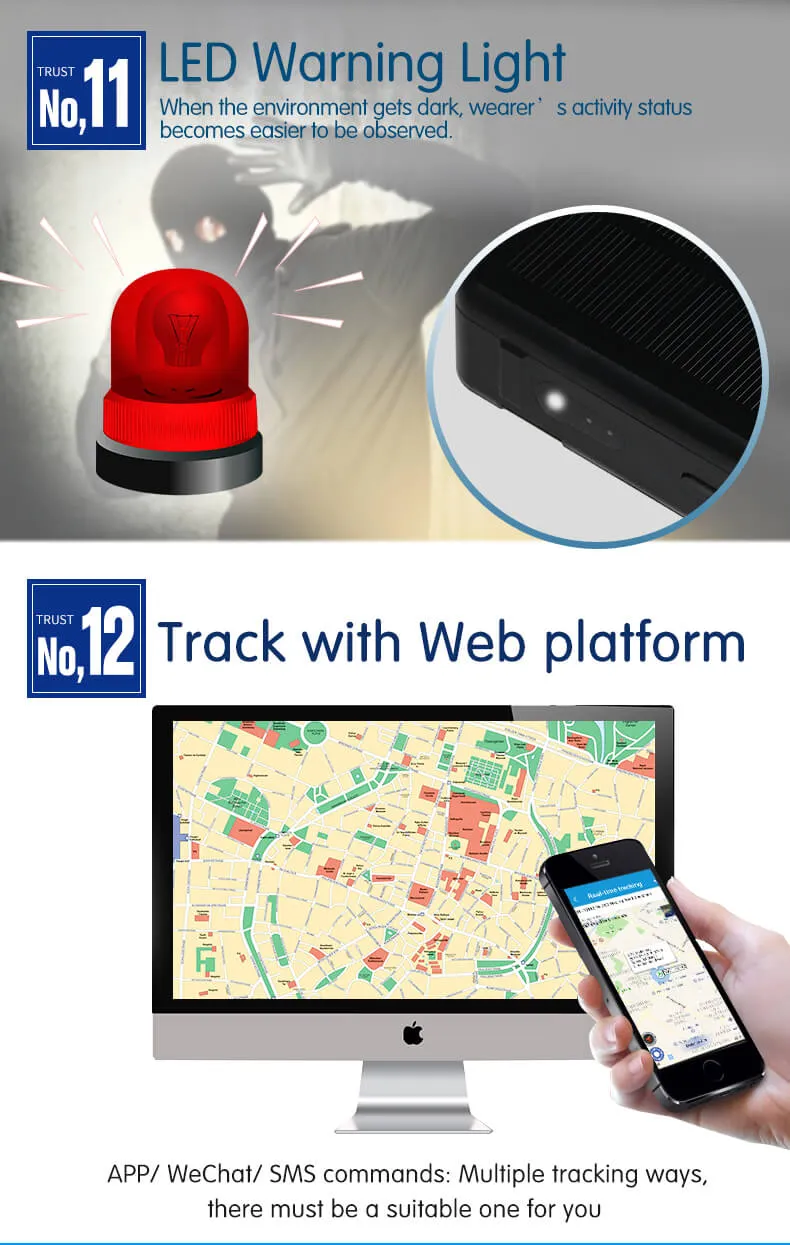 Solar Power Livestock Collar GPS Trackers with Lifetime Free APP Website Tracking