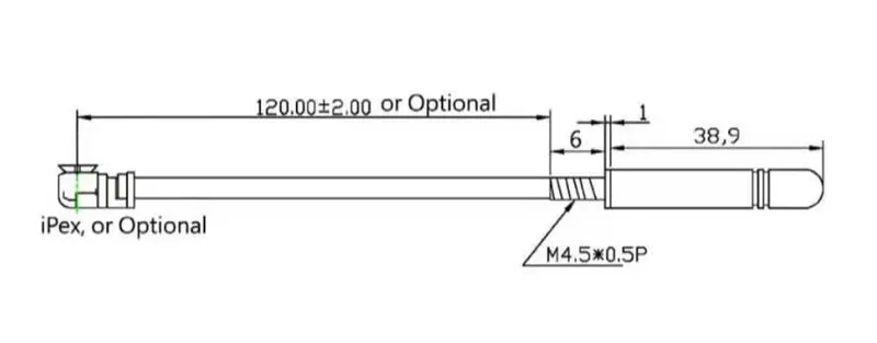 868MHz Antenna with 3dBi Gain Screw Mounting