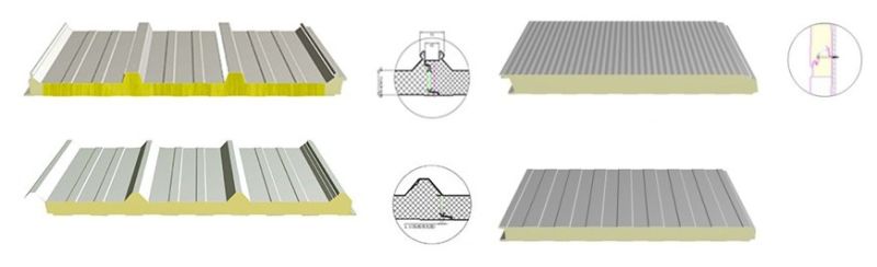40kg/M3 Polyurethane PIR/PU/PUR Insulated Laminated Sandwich Panels for Roof/Wall