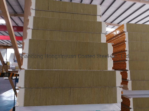 50mm/75mm/100mm/150mm PU Edge/Sealing Glasswool Sandwich Panel for Wall