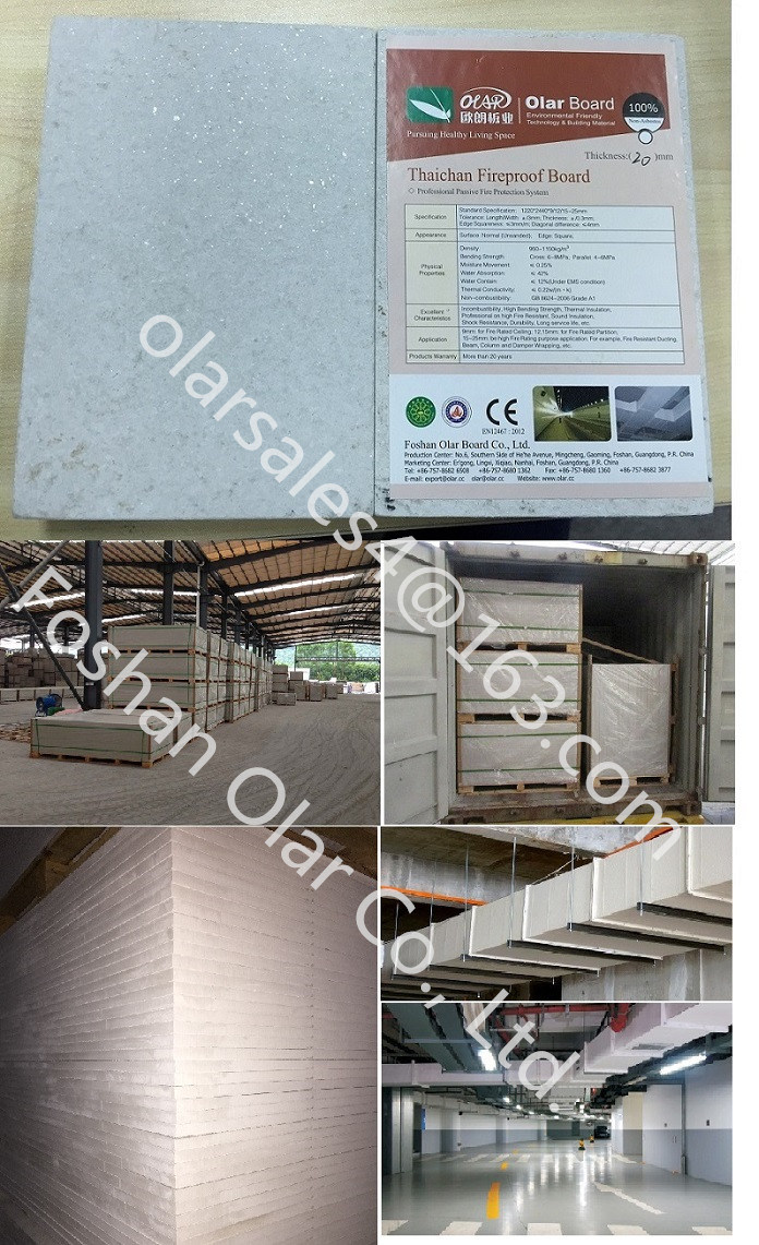 Calcium Silicate Board Fire Rating Ventilation Ducting Panel