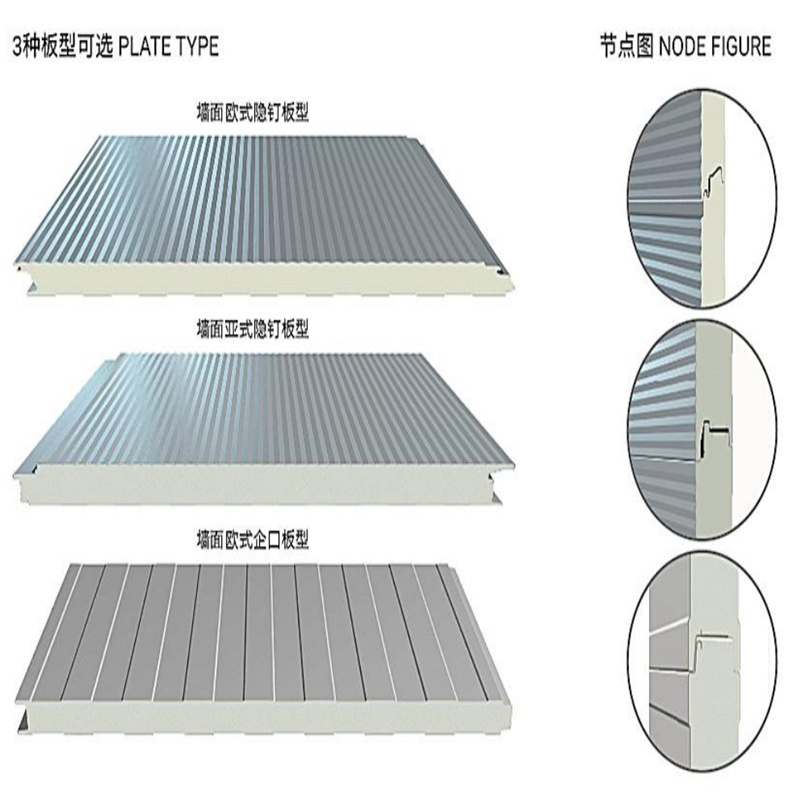 Customized Length Rockwool Sandwich Panel for Cold Room/Clean Room