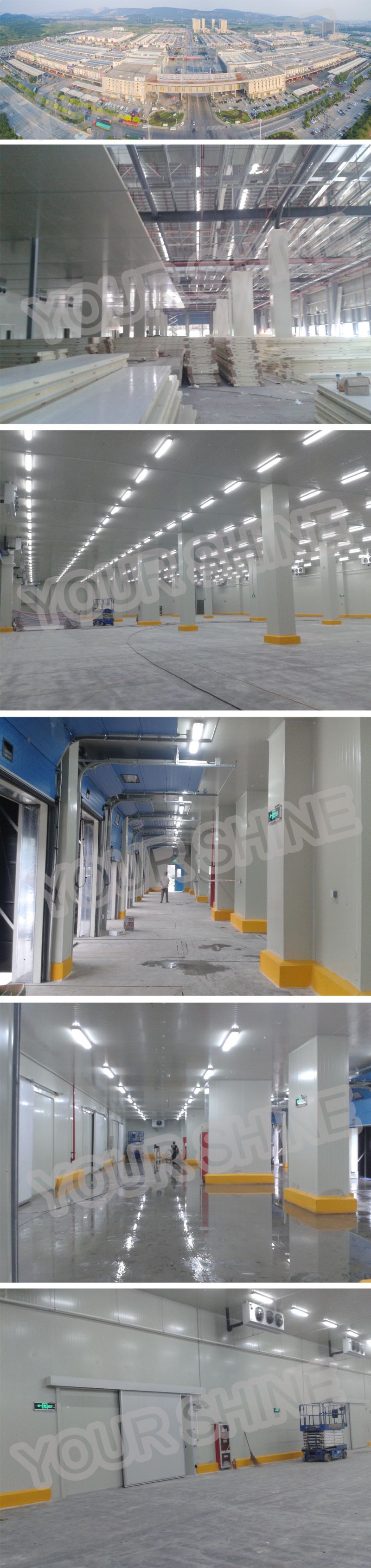 Changzhou Yourshine 100mm Insulated PU Polyurethane Cold Room Panels