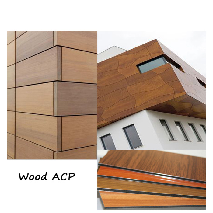 Factory Price 4mm Wood Aluminum Sandwich Panel for Exterior Wall