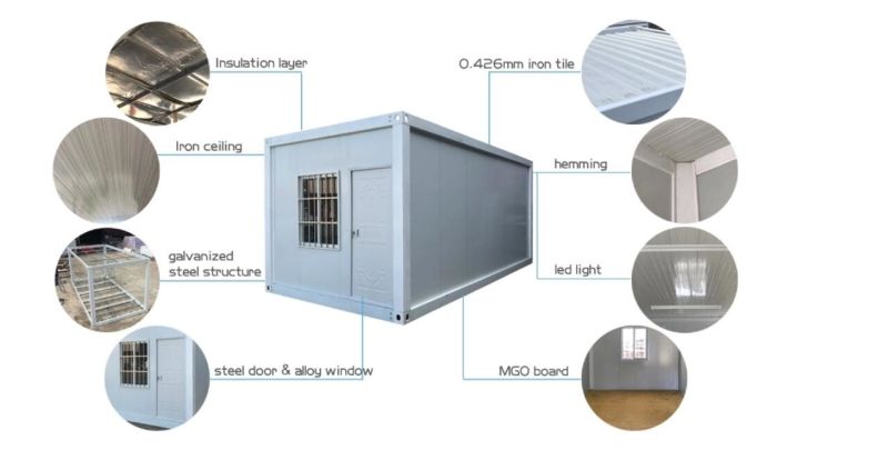 Easy Installation Prefabricated/Modular/Container House with Sandwich Panel Cladding