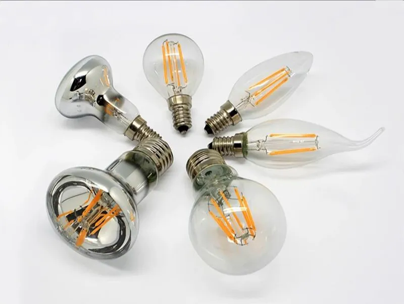 High Quality Filament LED Candle Bulb 4W 6W 8W E14 E27, LED Bulb Filament, LED Filament Lamp