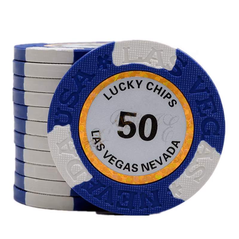 Custom 14G 500 1000 Black Jack Fried Casino Game Mahjong Gamble Metal Clay Chip Poker