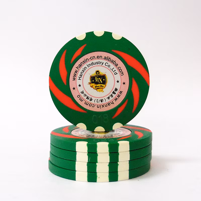Custom 14G 500 1000 Black Jack Fried Casino Game Mahjong Gamble Metal Clay Chip Poker