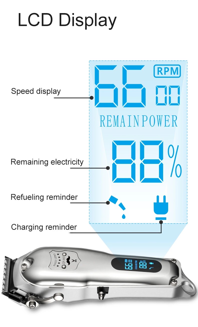 Rechargeable Security Electric Hair Clippers Trimmer