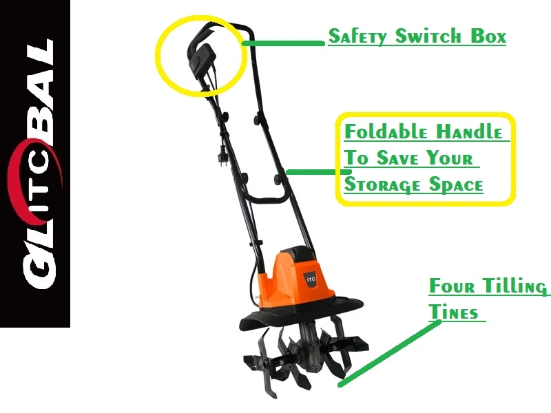 Super Comfortable Electric Garden/Farm Cultivator/Tiller Power Machine Tools