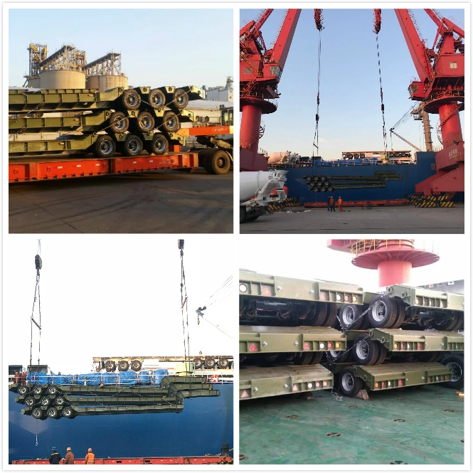 Triple Axles Length Extendable 60t Low Bed Truck Trailer