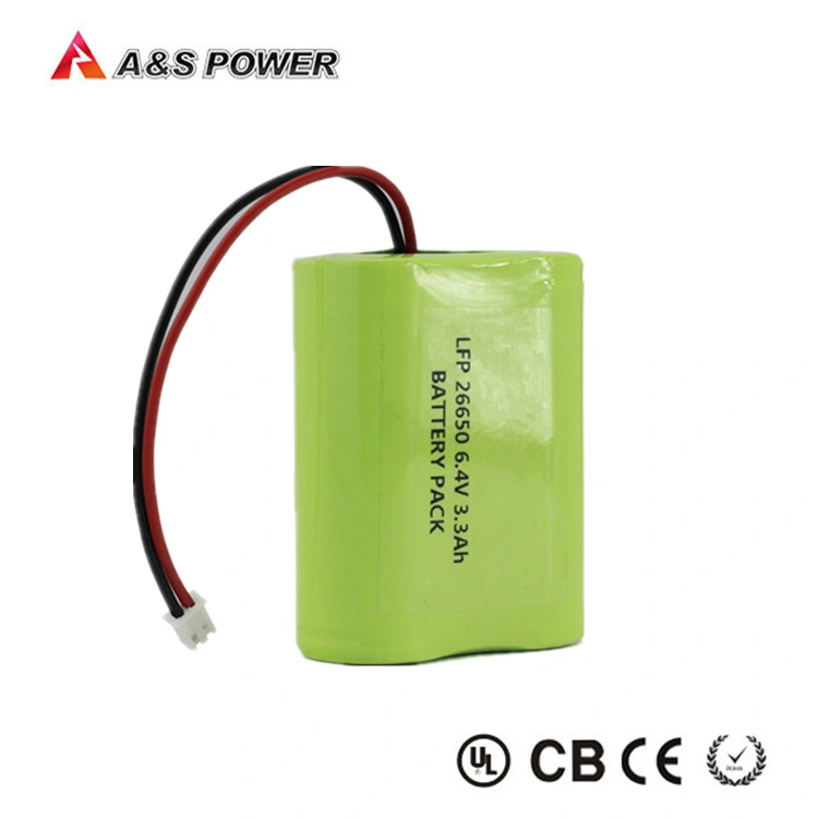 Battery Factory 6.4V 6ah LiFePO4 Battery 2s Lithium Battery Pack
