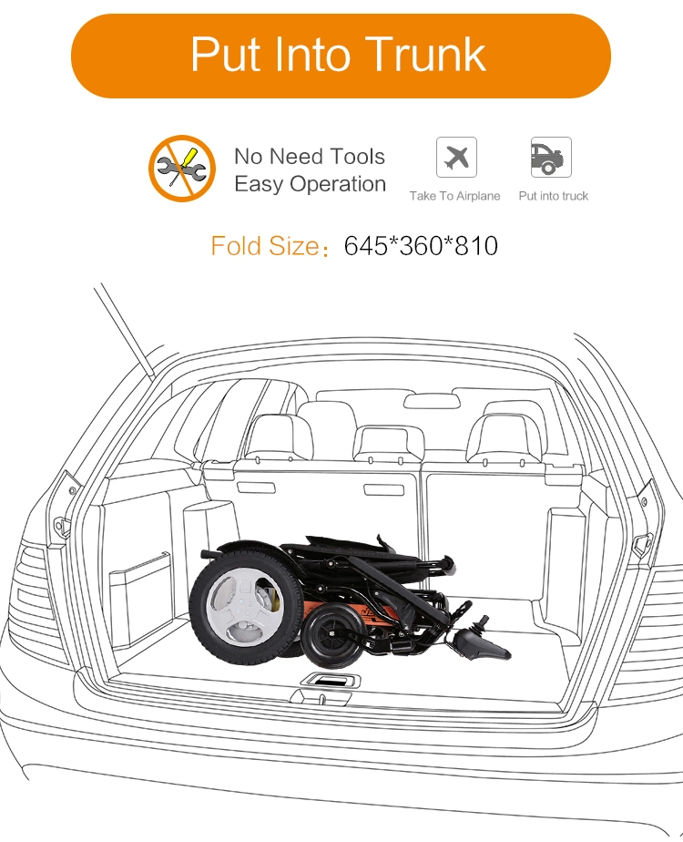 Cheapest Economic Handicapped Standard Electric Wheelchair for Sale