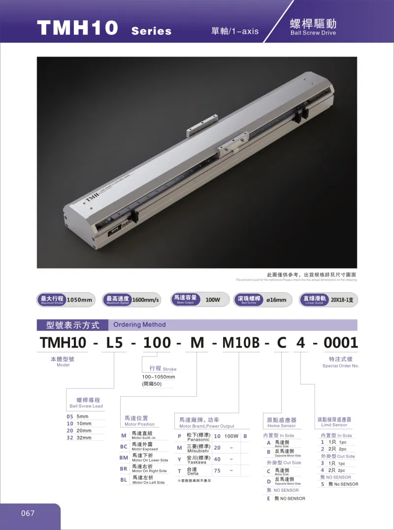 Light Weight Motorized Linear Guide Rail Slide Small Actuator with Servo Motor