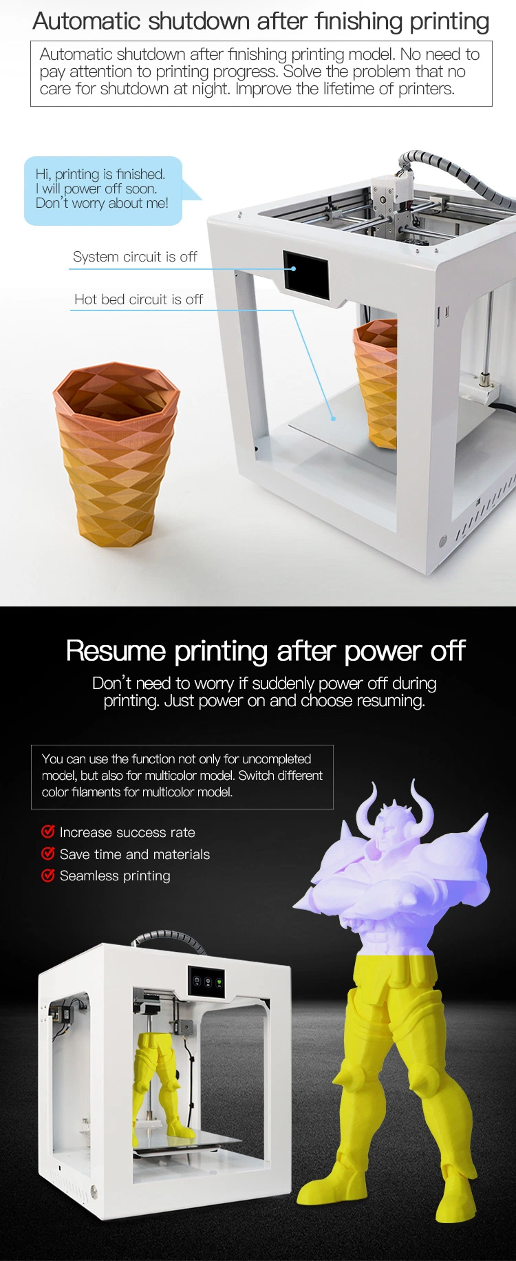 Easily Upgrade Customized Functions Extendable Best Fdm 3D Printer