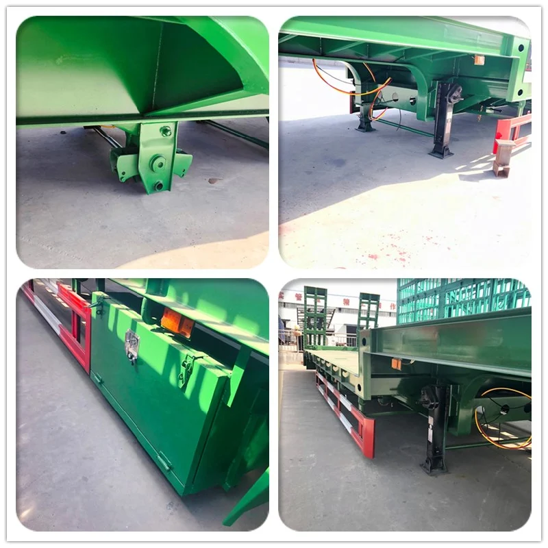 Heavy Duty 4 Axles Extendable Gooseneck Hydraulic Lowbed Semi Trailer