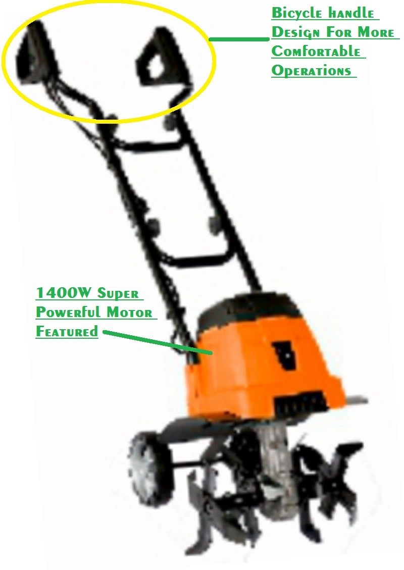 1400W Professional Electric Cultivator/Tiller Garden Farm Power Tools