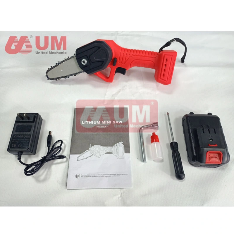 Um 24V Mini Electric Chainsaw Rechargeable 4-Inch Lithium Battery Portable Electric Saw